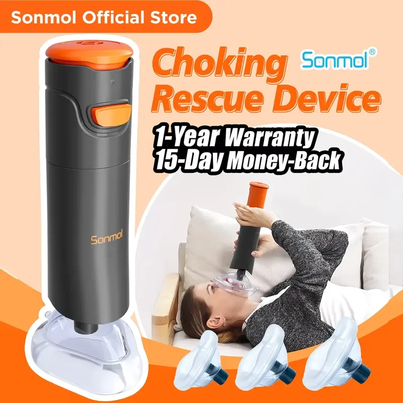 Portable Choking Rescue Device with 3 Masks Choking Device First Aid Kit Heimlich Maneuver Choking Emergency