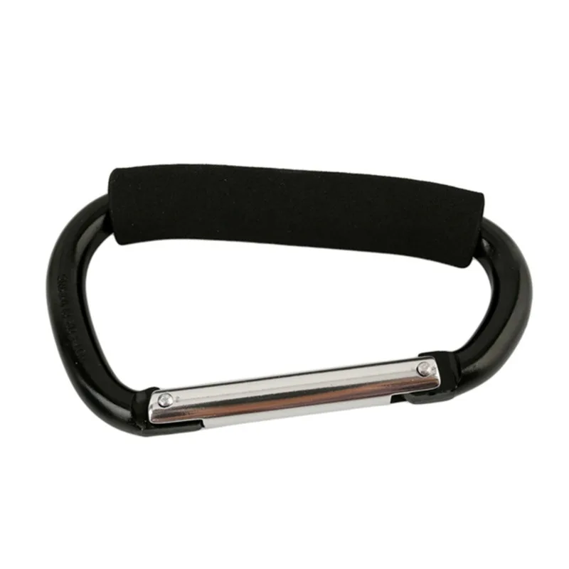 Großer Karabiner, Kinderwagen-Haken, Organizer, Aluminium, D-Ring, Federverschluss, Schlüsselanhänger-Clip, Tragegriff zum Aufhängen von Geldbörsen, Einkaufstaschen – Detail 36