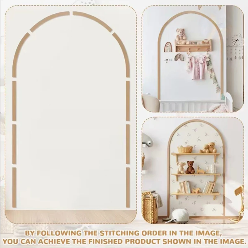 Kids Room Nursery Decor Rustic Wood Wall Arch Diy Unfinished Wooden Frame Scalloped Crafts Trim Accent Furniture Molding