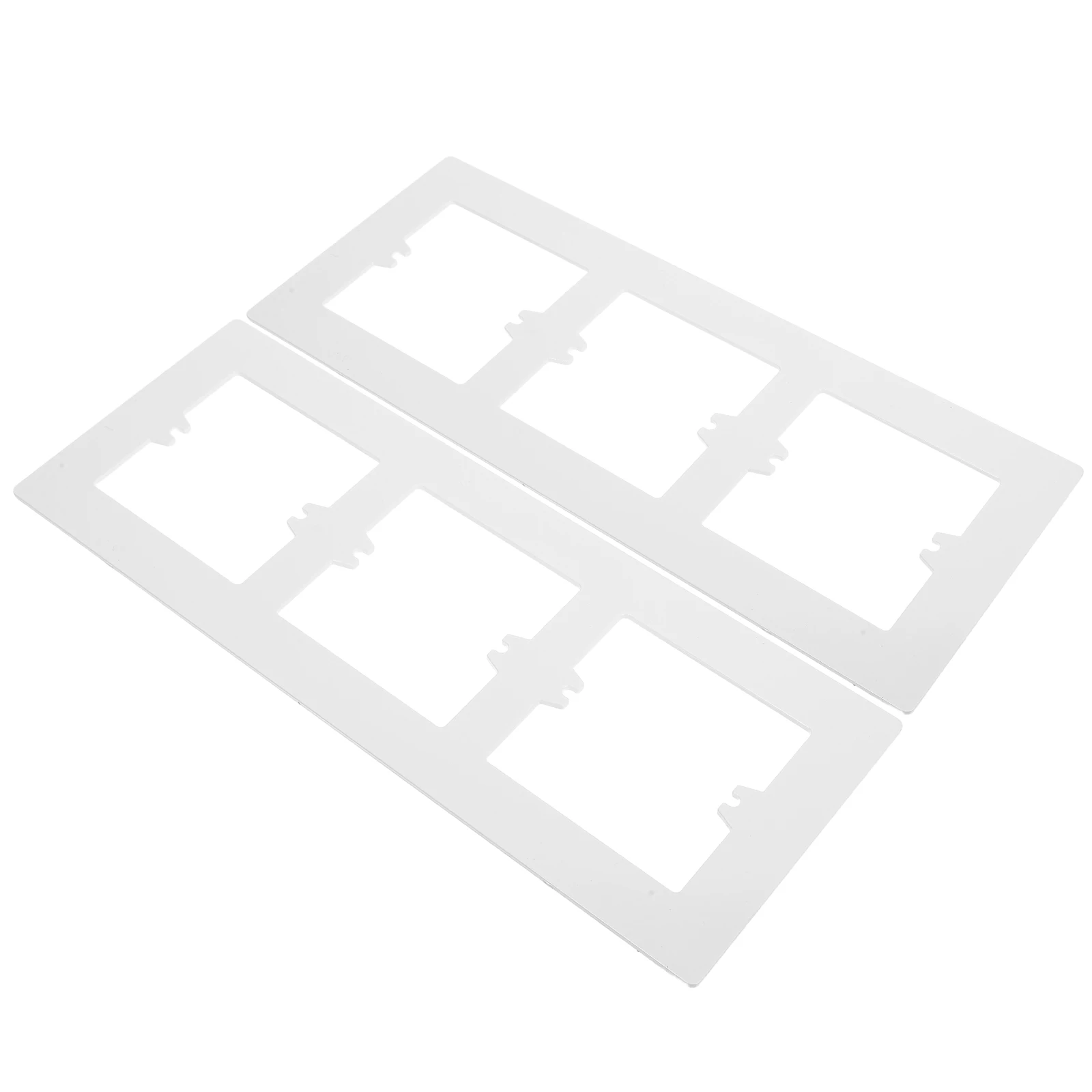 

2pcs Three Gang Switch Plate Outlet Cover 86-Type Wall Socket Box For Home Receptacle Panel Modern Design