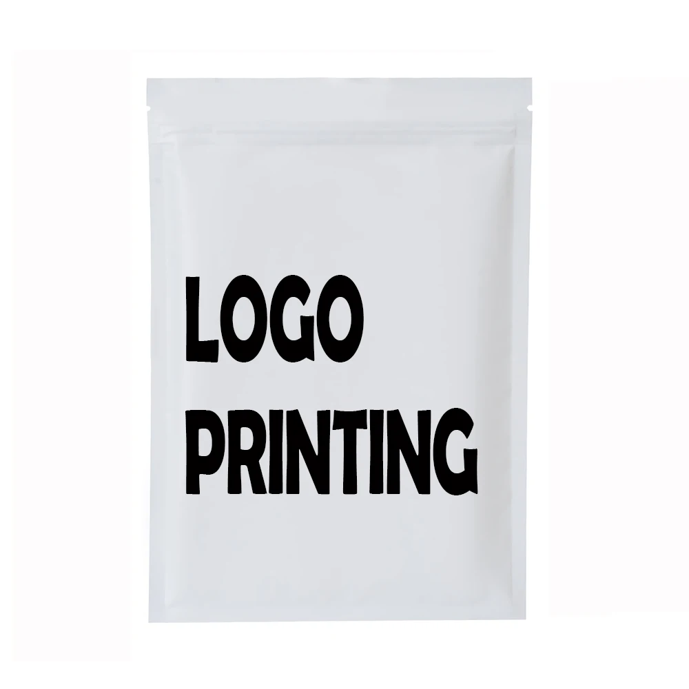 Customized Zip Lock Plastic Bags Logo Design Printing 1 Side 1 Color MOQ 500pcs Aluminum Foil Mylar Zip Lock Package Bags