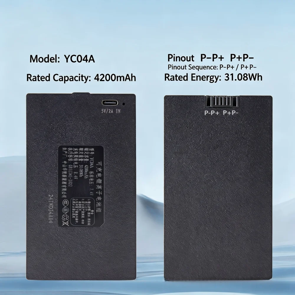 7.4V 420mAh Rechargeable Lithium Battery Pack YC04A YC04B YC04C YC04E Replacement Battery For Smart Door Lock