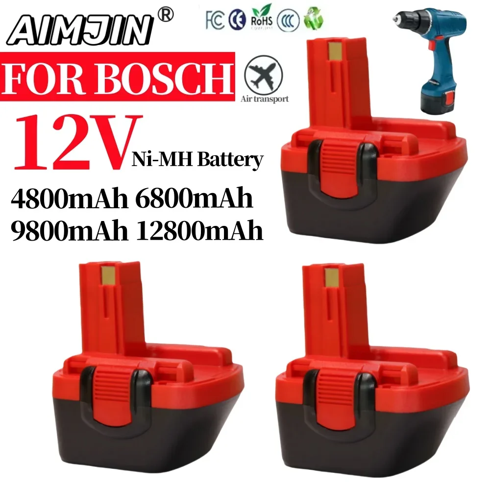 

For Bosch BAT043 NI-MH 12V 4800mAh-12800mAh Replacement PSR 1200 For BAT043 BAT045 BAT046 BAT049 BAT120 BAT139 GSB Tool Battery