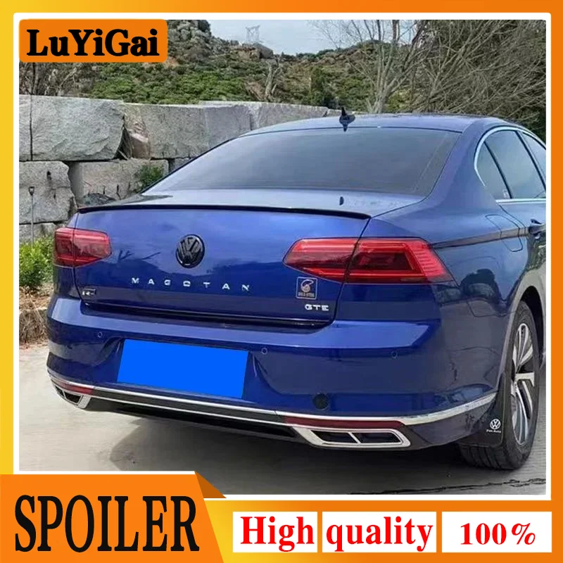 For Volkswagen VW Passat B8 Spoiler 2017 ABS Plastic Unpainted Primer Color Rear Trunk Boot Wing Spoiler Car Styling