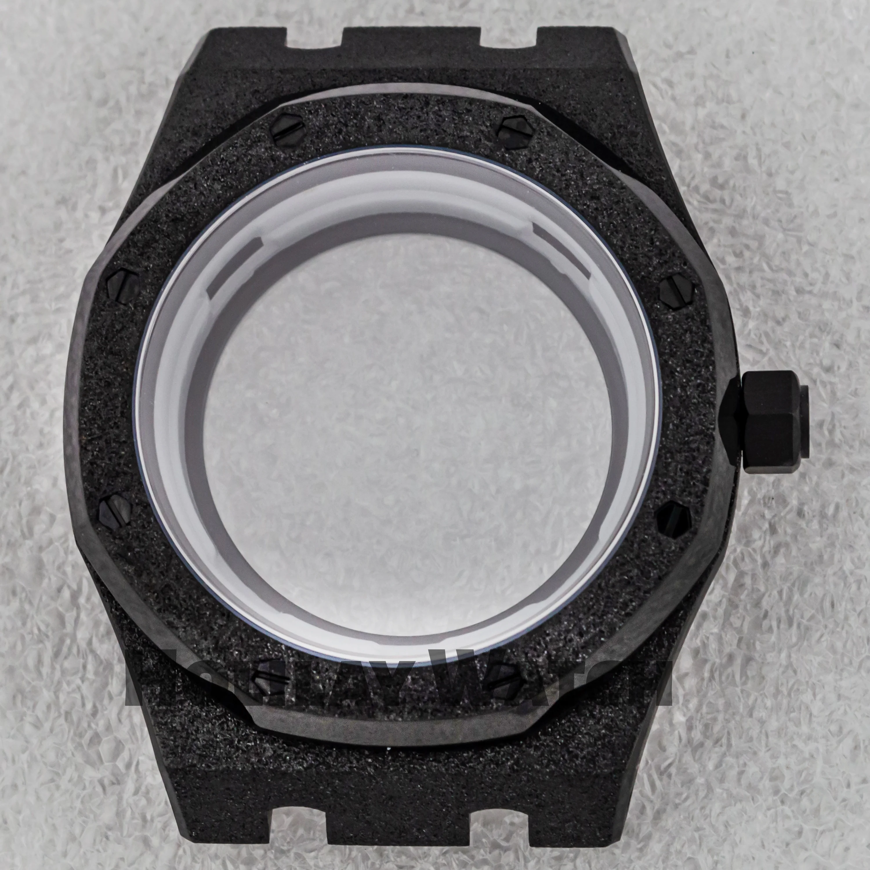 

for Royal Oak Octagonal Case 41mm Watch Case Sapphire Glass Stainless Steel NH35 Case fit NH35/NH36 Movement 31.8mm Dial