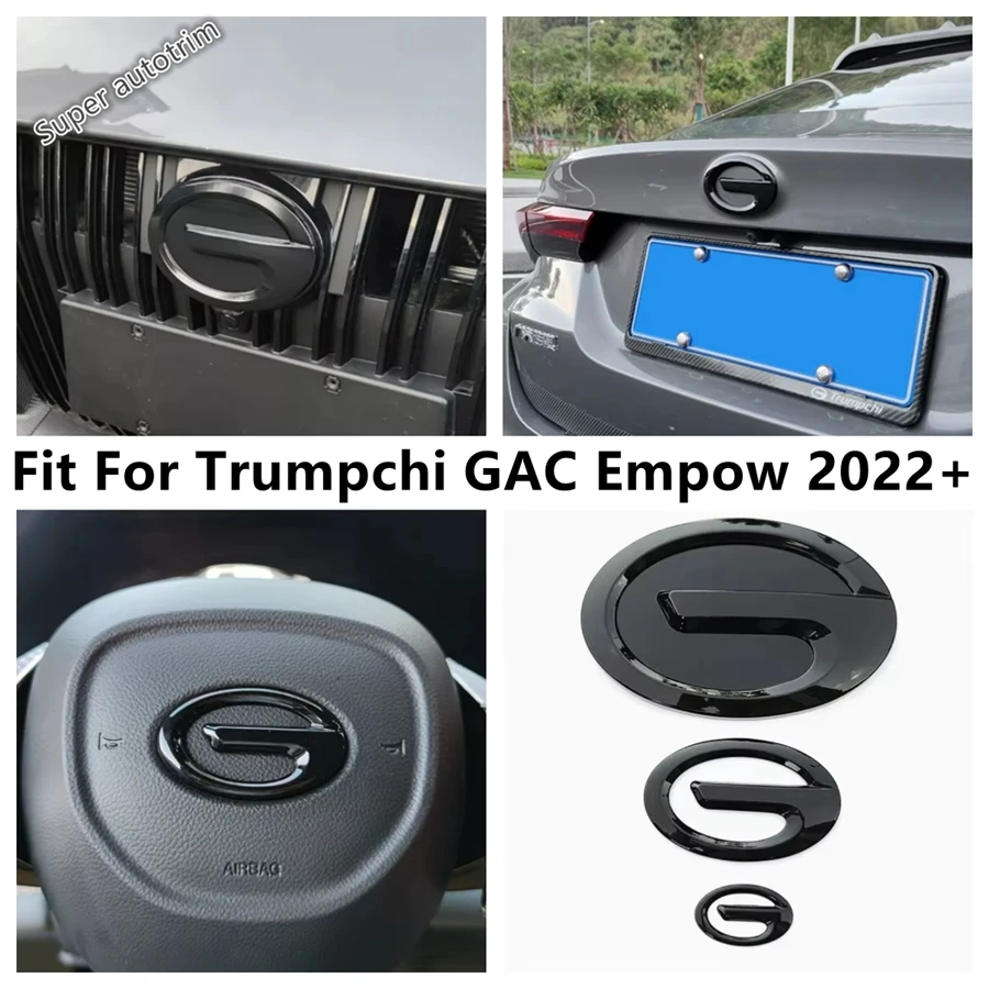 

For Trumpchi GAC Empow 2022 2023 Accessories Interior Moulding Car Logo Frame Decoration Cover Trim Black Car Styling 3PCS/SET