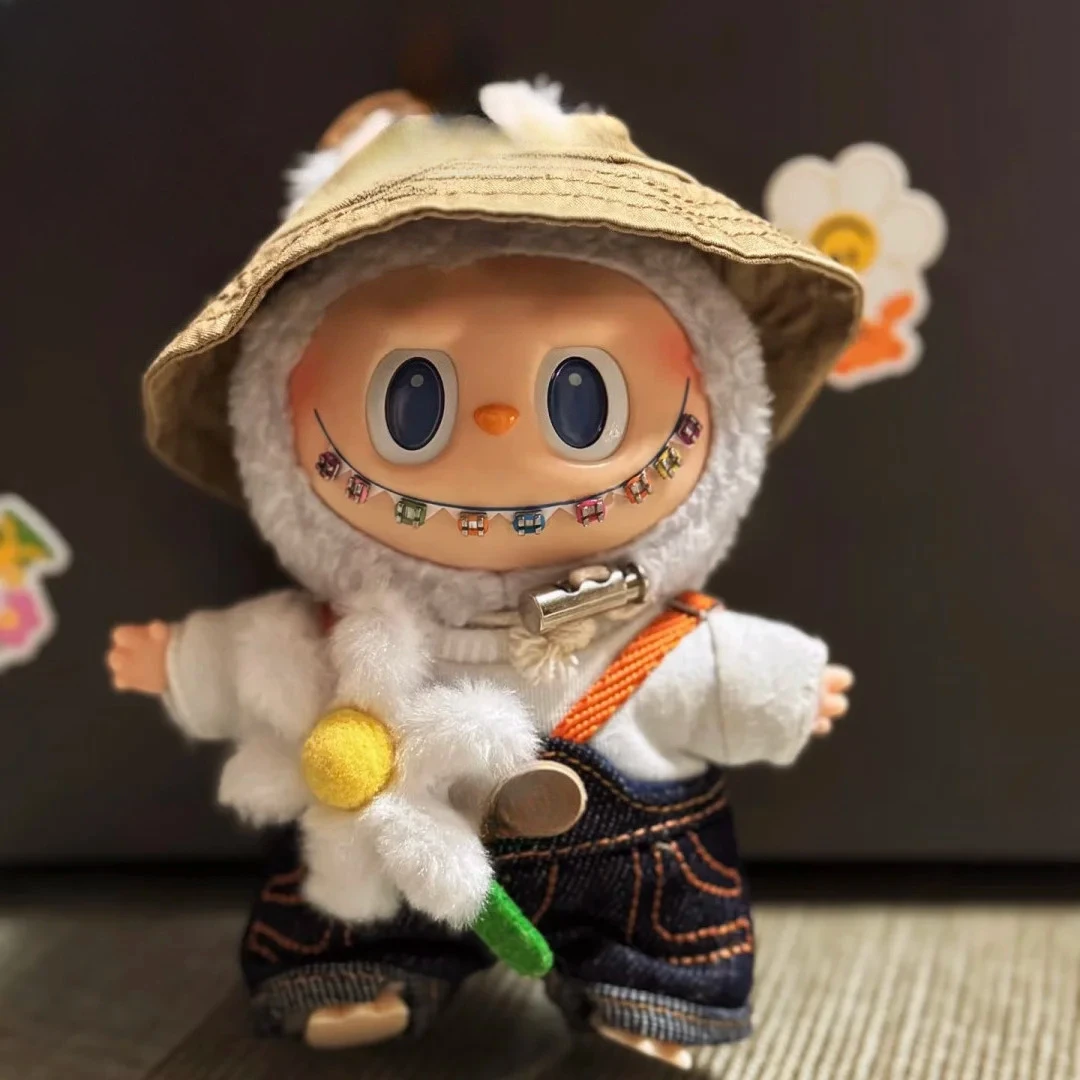 

For 15/17cm Labubu Doll Customizable Spacing Teeth Braces Decor Separated Type Ropa Labubu Doll Accessories Fun Holiday Gift Set