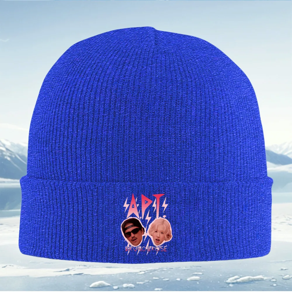 KUNST grafisch met gezichten en bliksem Heren Dames Unisex Gebreide muts Muts Pullover Cap Winter Thermisch Warm Kerstmis Outdoor Cyclus