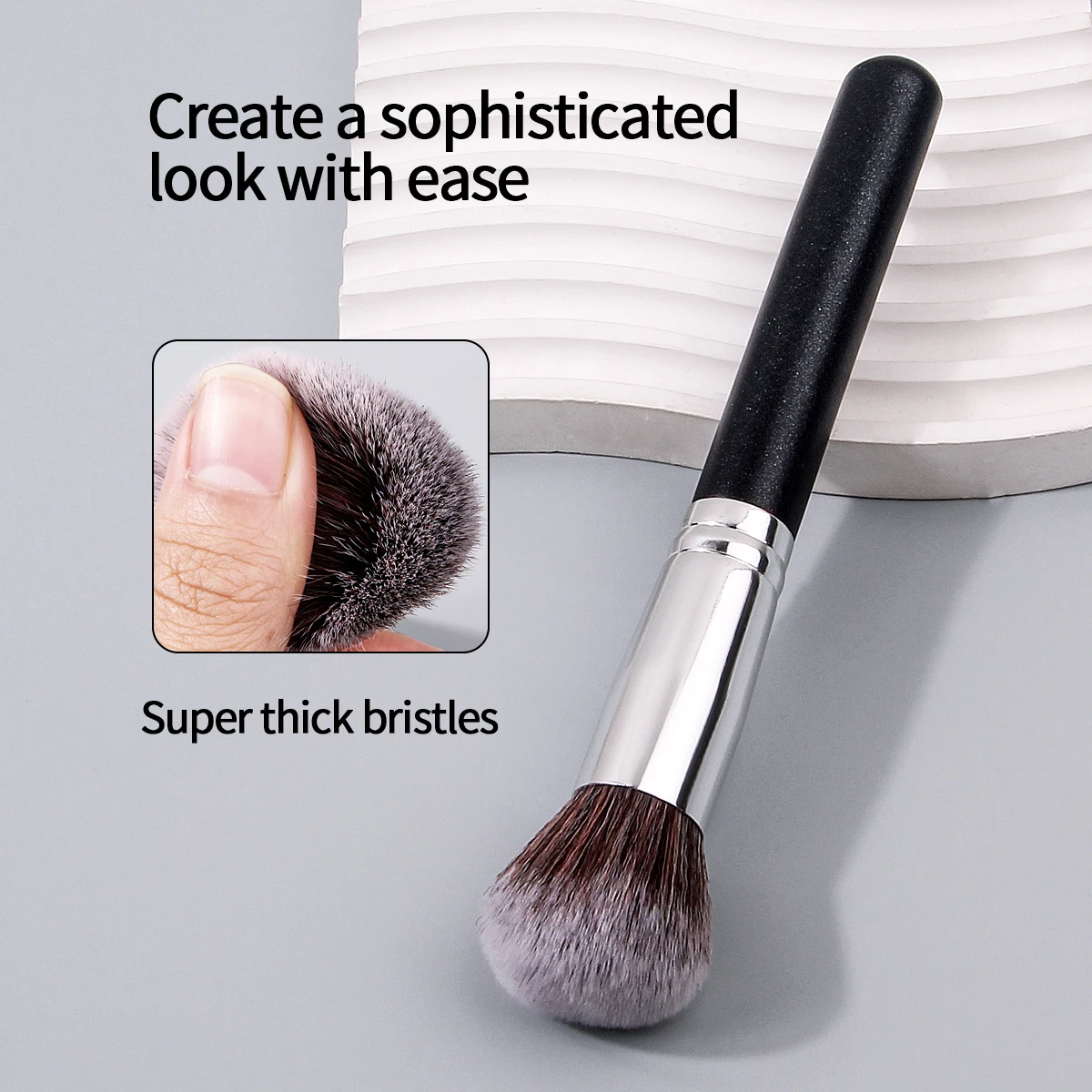 1-teiliger weicher Rougepinsel mit Holzgriff, Konturierpinsel, Mehrzweck-Gesichts-Make-up-Pinsel für Anfänger, langlebiges Make-up-Werkzeug