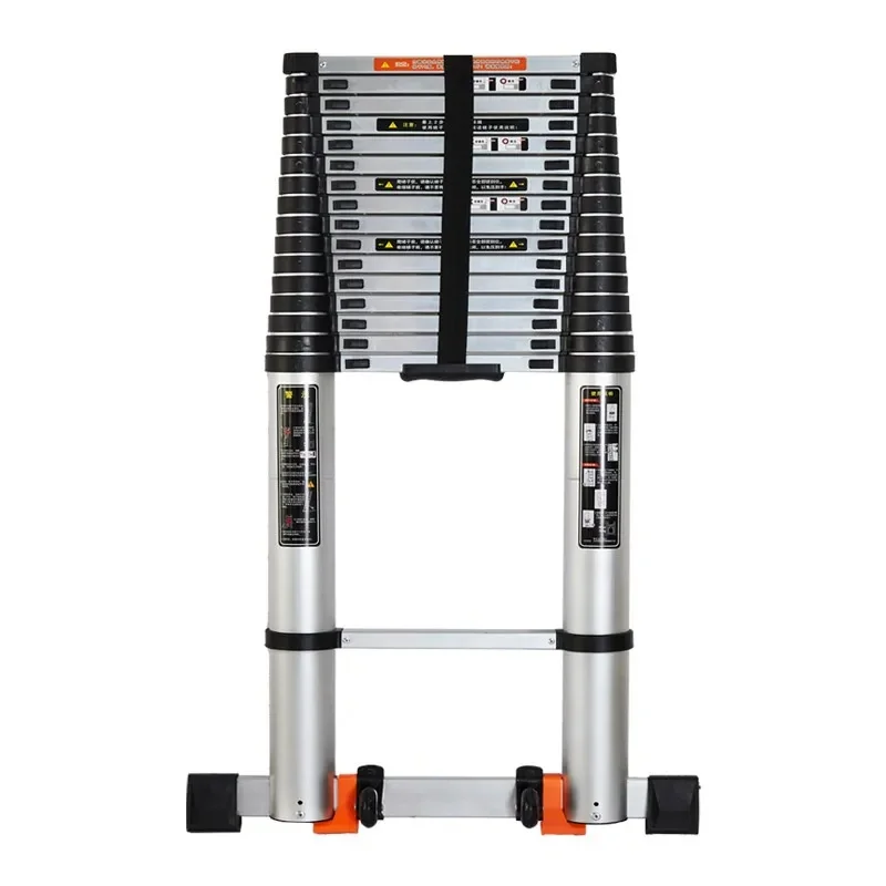 !@Aluminum Alloy Folding Ladder Portable, Telescopic, Multi-purpose Indoor and Outdoor Household Lifting Tool for Modern Indust