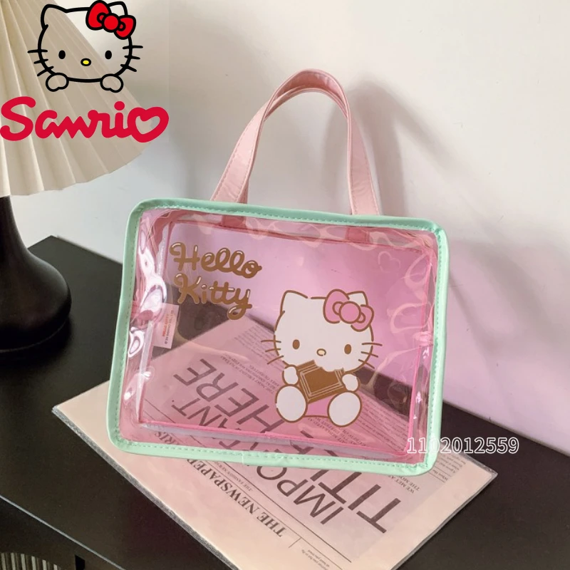  Hello Kitty New Transparent Portable Cosmetic Bag Waterproof Storage Cosmetic Bag Large Capacity Travel Toiletries Bag