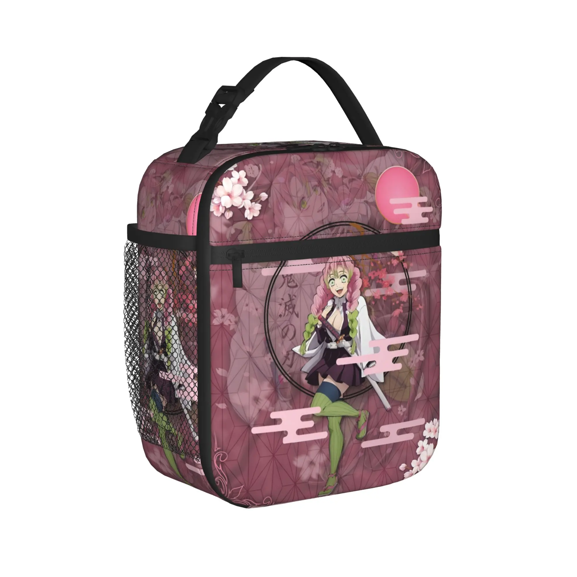 Custom Demon Slayers Insulated Lunch Bag for School Office Manga Waterproof Thermal Cooler Bento Box Men Women view 2