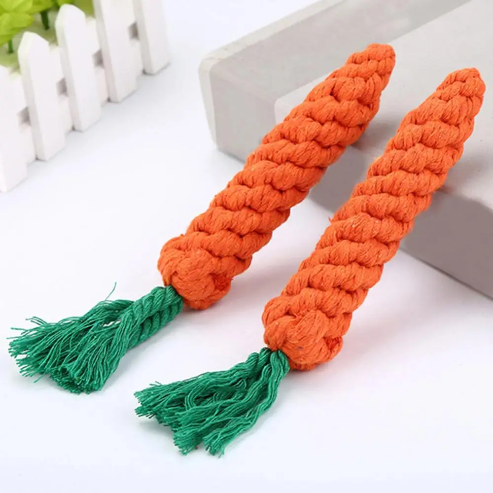 

Pet Dog Toys Cartoon Animal Dog Chew Toys Braided Carrot Shape Cotton Rope Molar Tooth Cleaning Chew Training Toy dog toys