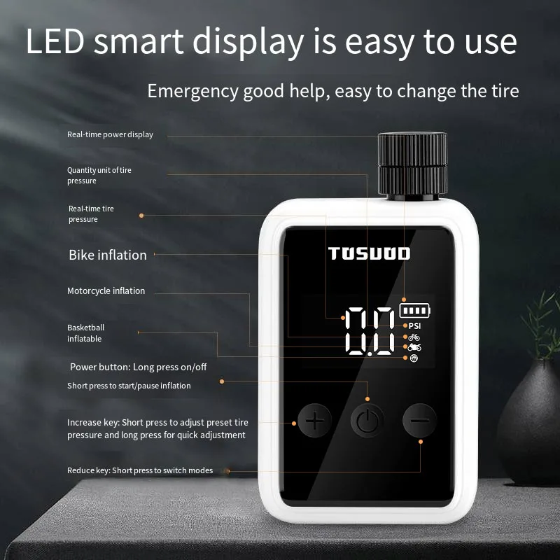 

Новый дизайн, велосипед TOSUOD, электрический велосипед, мотоцикл, интеллектуальный воздушный насос высокого давления, многофункциональный насос