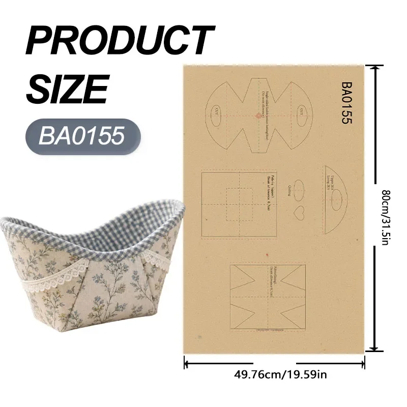 Fabric Storage Basket Sewing Patterns, Sewing Patterns for Beginner, Easy Sewing Project, Includes HD Color Step-by-Step