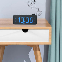 LED Digital Alarm Clocks With FM Radio Dual Alarm Snooze External USB Charging Port Dimmable Night Light For Bedroom Home Office