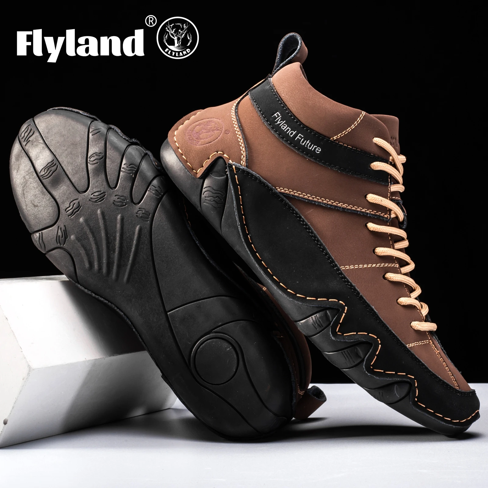FLYLAND Men'S Fashion Sneaker  - Leather Work Dress ulasan dan harga