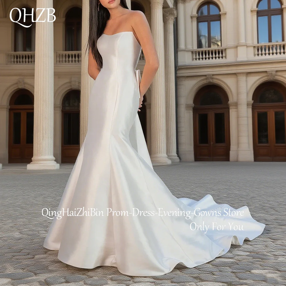 

Customized Long Ivory Wedding Dresses Sweetheart Floor-Length Sweep Train Brides Dress Women Vestidos De Novias Gowns 2025