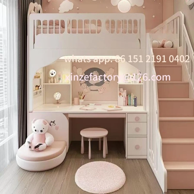 سلالم أطفال عادية قابلة للتخصيص X Luxuce سرير حماية فردي حديث للفتيات والأطفال سرير أميرة فردي كاماس إنفانتيل