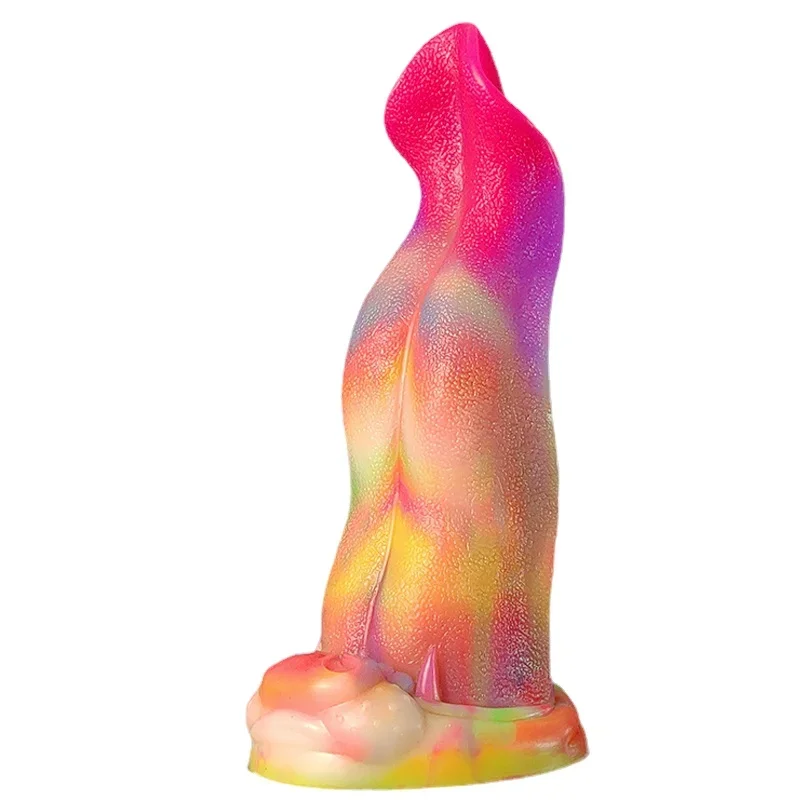 YOCY Grote Anale Seksspeeltje Zachte Siliconen Realistische Wolf Tong Dildo 8 cm Dikke Fantasy Butt Plug Flirt Masturbator Vrouwen volwassen Spel