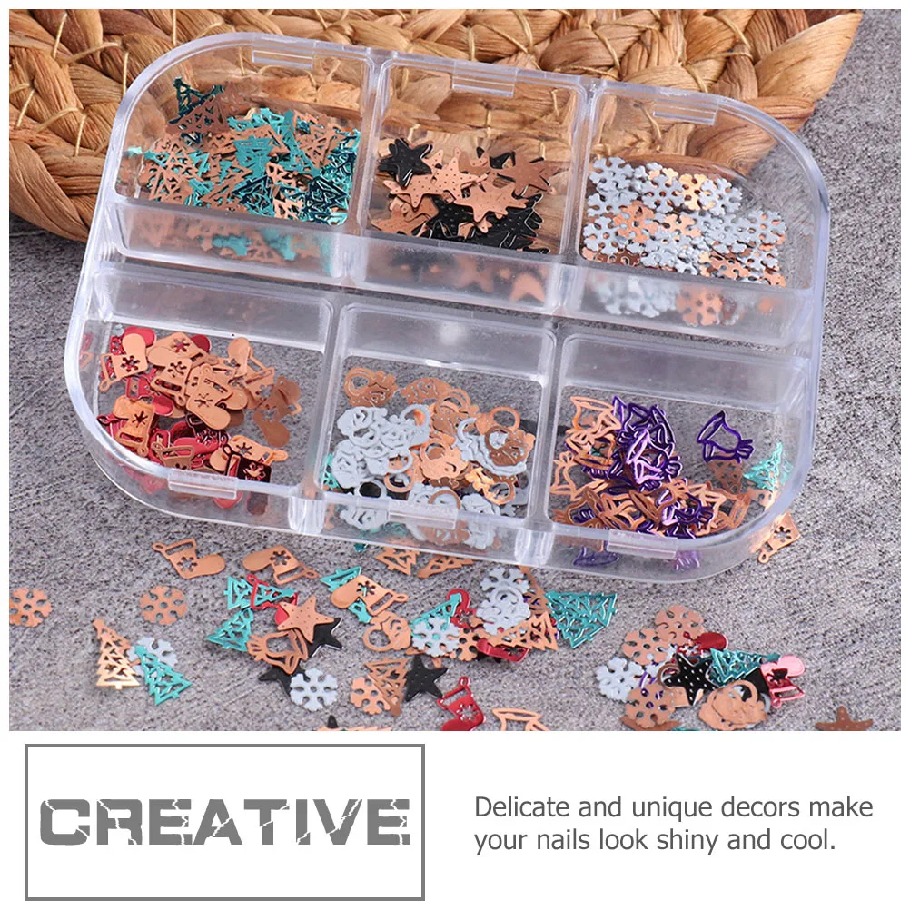 

2boxes Xmas Nail Decal Creative DIY Manicure Ornament Nail Art Charm Holiday Party Manicure Creative DIY Sticker
