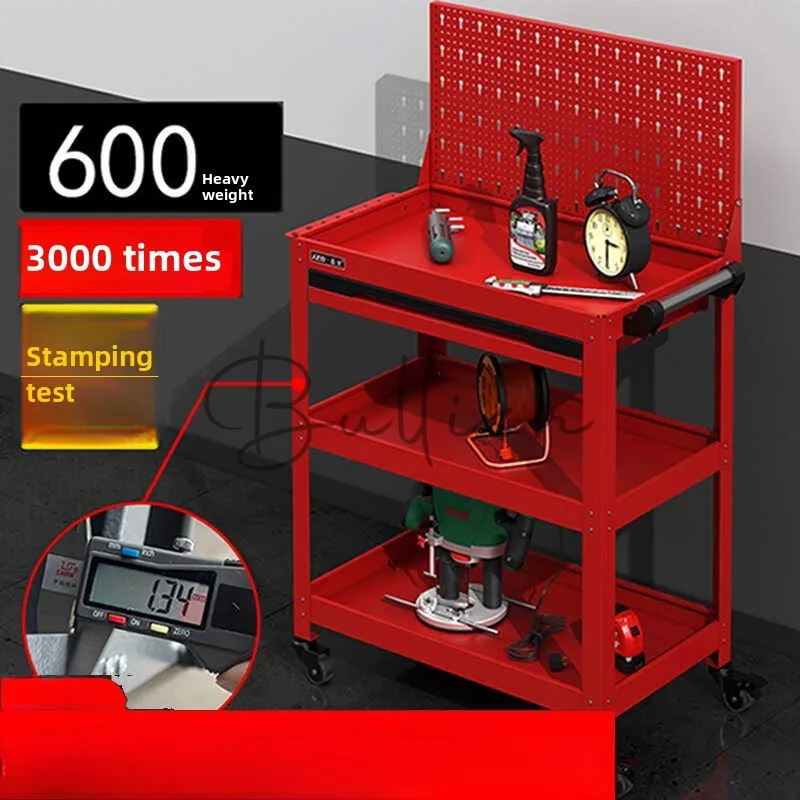 Mobile Multifunctional Auto Repair Cabinet Cart Iron Hardware Workbench Tool Cabinet Cart