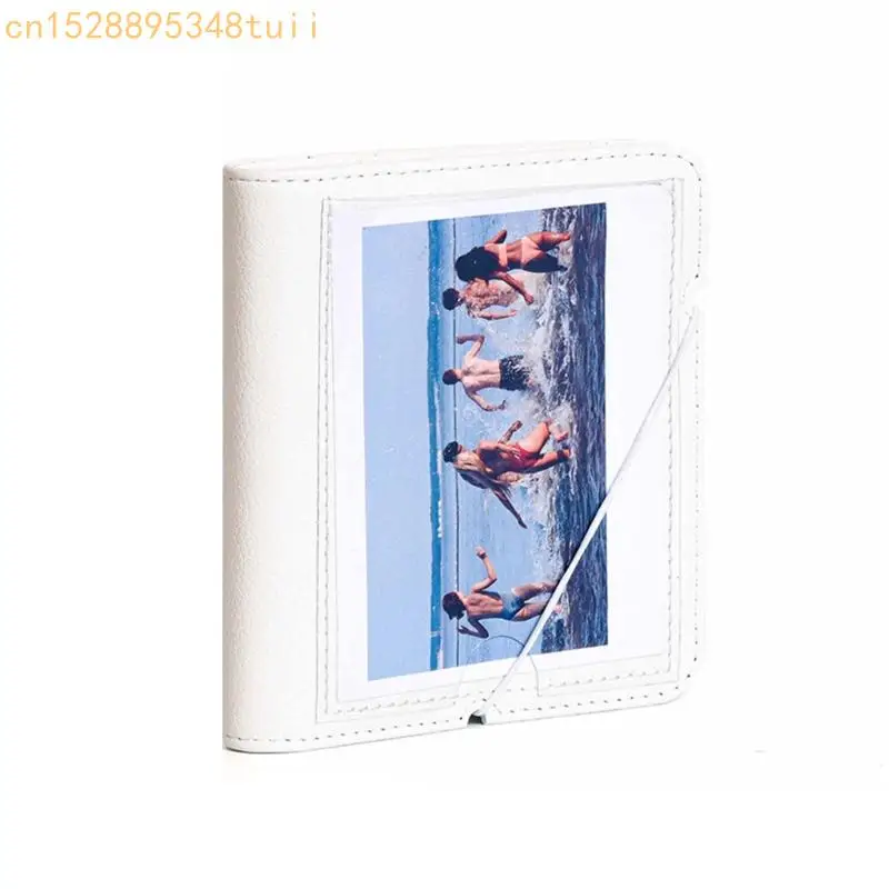 Y4QF PUレザーフォトアルバムポータブル写真主催者28スロットW210/W300/W400写真