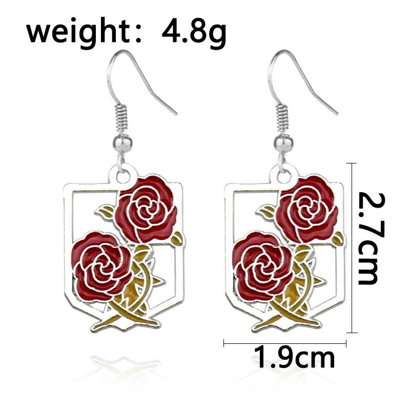 Anime Attack On Titan Drop Earring Attack Wings Shingeki Cosplay Dangle Earrings For Women Girl Ear Charms Party Gifts