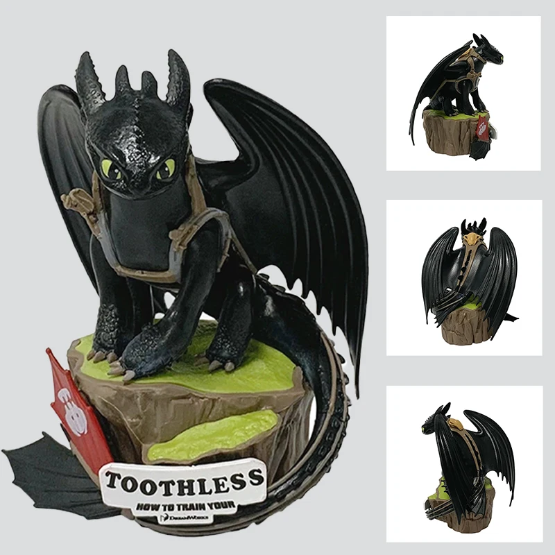 Modellino di Drago Acrobatico da 14 cm, Simpatico Personaggio del Drago Senza Denti, Statuetta in PVC, Oggetto da Collezione Decorativo, Regalo per Festività