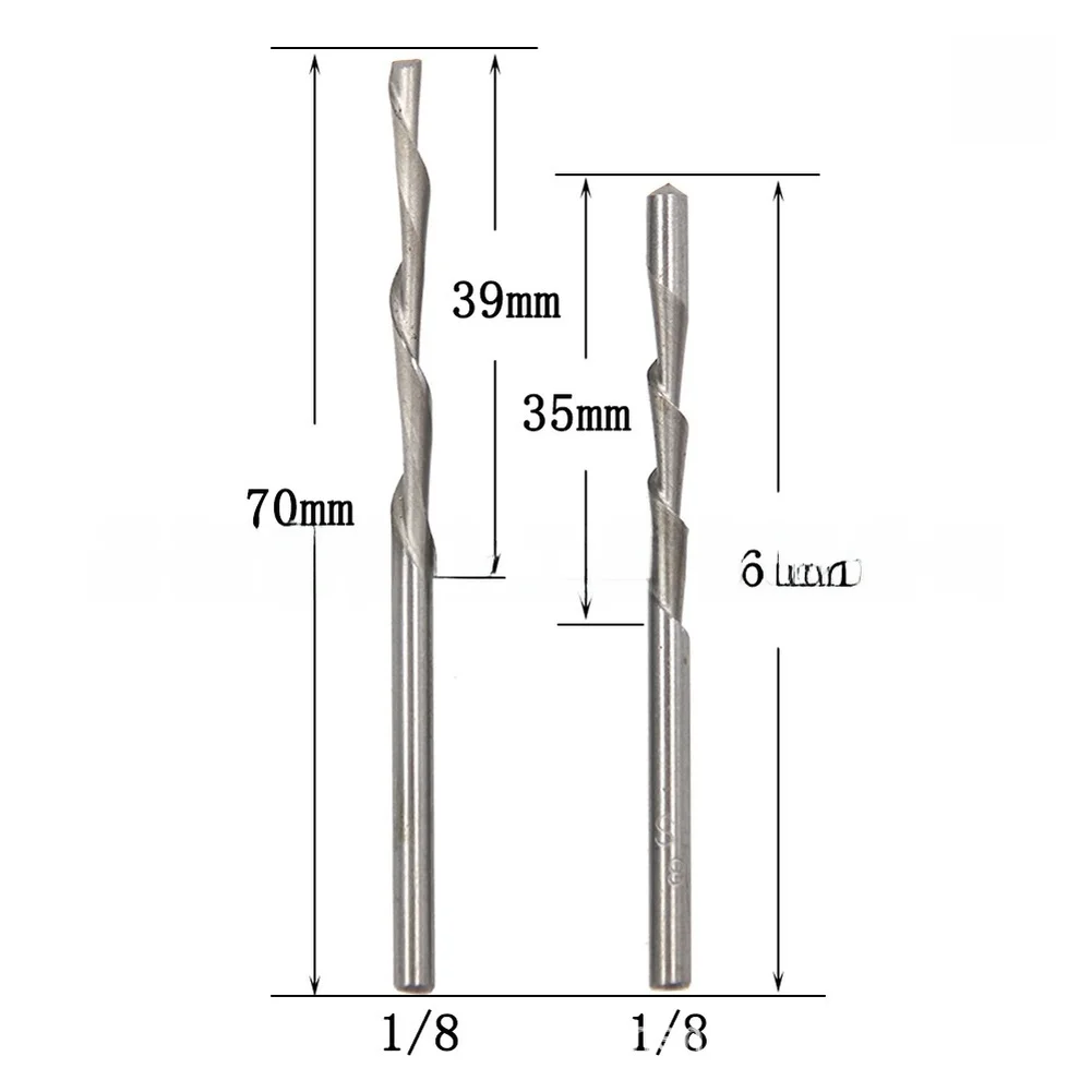 2 stücke Fräser 3,175mm Spirale Holzbearbeitung Router Bits Mit 1/8-zoll Schaft Fräser Für CNC Trim Carving Werkzeuge