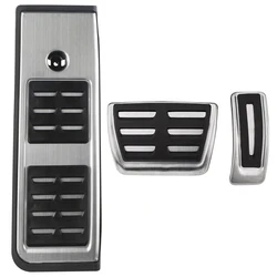 Stainless Steel Car Pedals for Audi A4 B9 A5 F5 2016-2019 Sedan Avant Sport Automatic Fuel Brake Footrest Pedal Cover