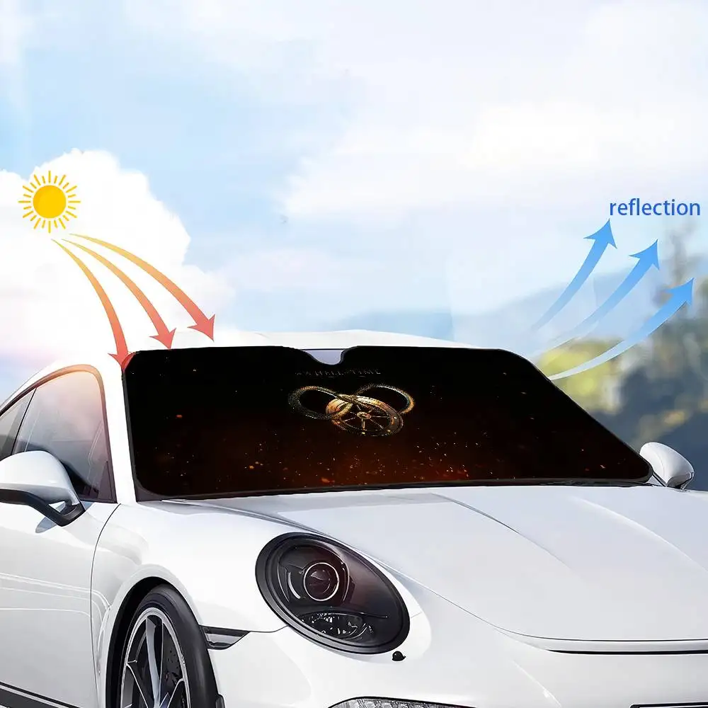 ภาพยนตร์ The Wheel Of Time ม่านบังแดดกระจกบังแดด Sun Shade Auto Sun Visor ครอบคลุมรถรถ Solar Protection