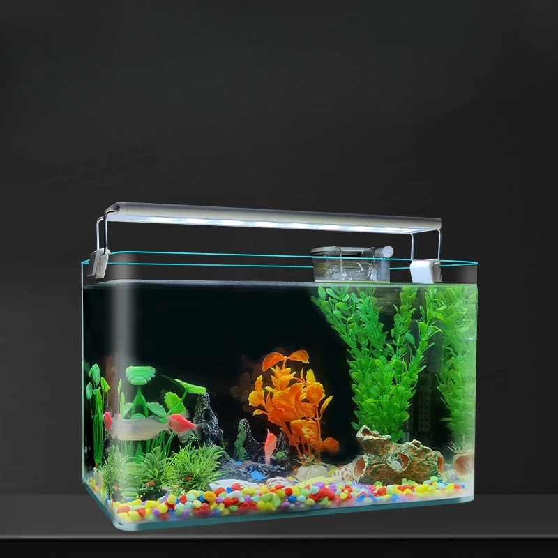 Light Landscaping Fish Tank Living Room Home Aquatic Pet Supplies Ecology Loop Fish Tank Decoration Glass Aquarium Pour Aquarium