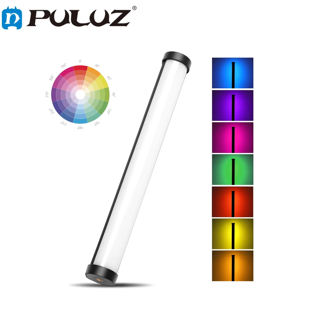 PULUZ RGB Professional Photographic Handheld Stick Light 135 LEDs 360 Full Color Fill Light 5200mAh Battery PD Fast Charging