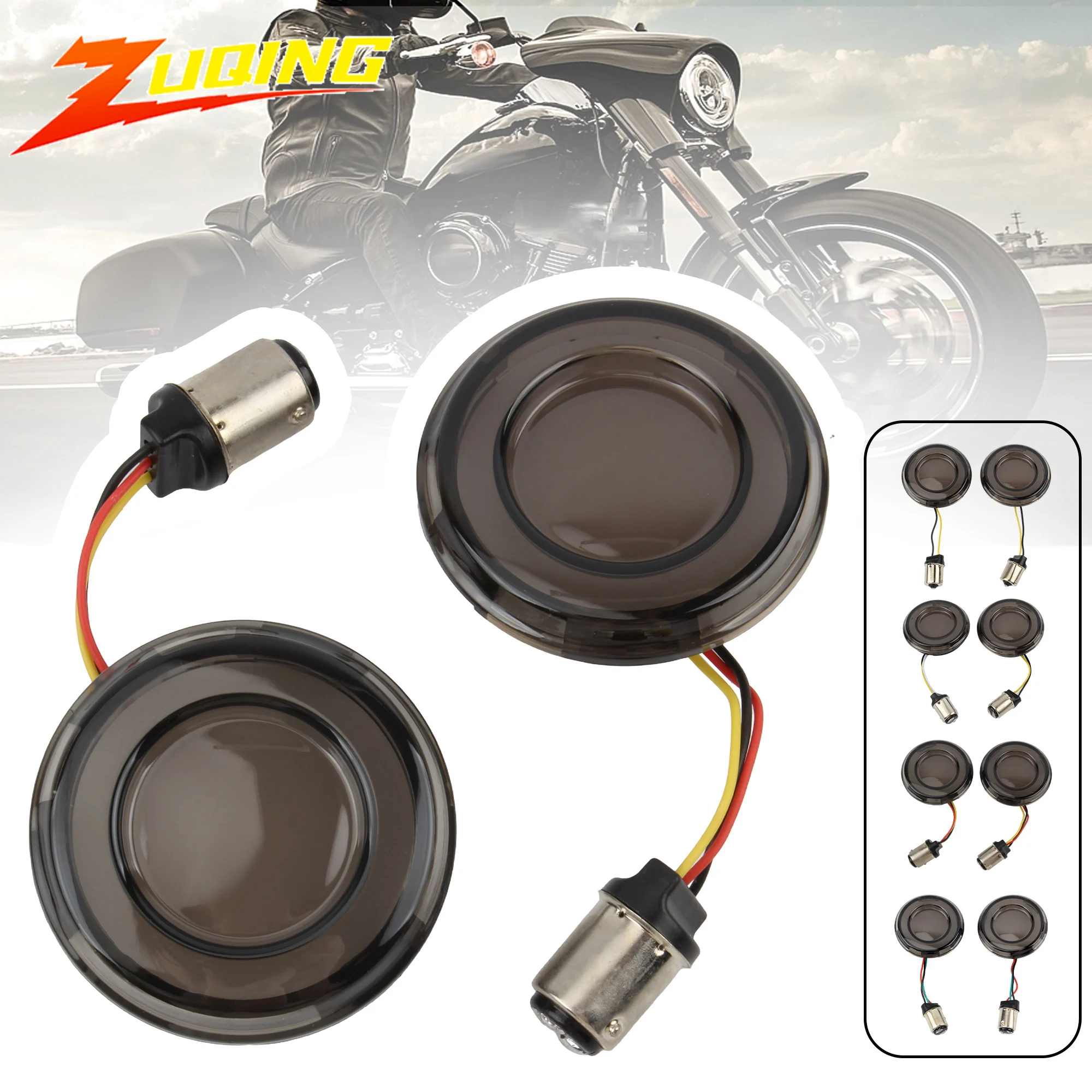 

Motorcycle Mini Led Indicators Blinker Lights Motocross Turn Signal Flasher Lamp For Harley Cafe Racer Enduro