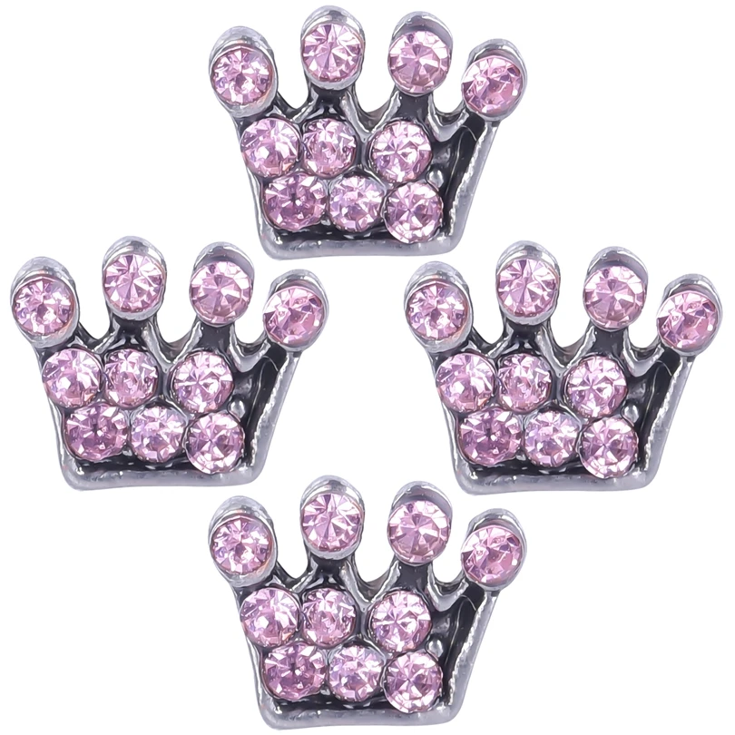 20Pcs/Lot Women Crystal Crown Nail Polish Floating Charms Red Lip Pendant For Memory Relicario Locket Necklaces Jewelry Making