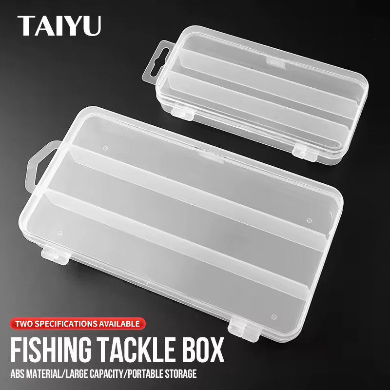 TAIYU 3 compartiments Mini boîte de matériel de pêche stockage 13 cm 17.5 cm leurre appâts méné crayon leurre haute qualité boîte de pêche