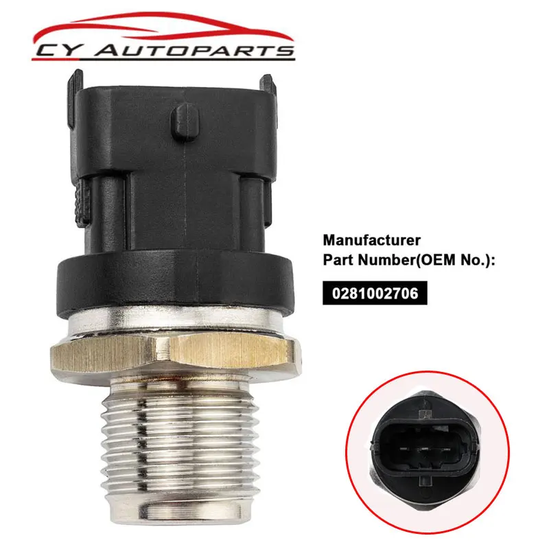 

YAOPEI NEW 1800 Bar Fuel Rail Pressure Sensor 0281002706 0281002903 0281002937 for VOLVO for FIAT JACK for RENAULT