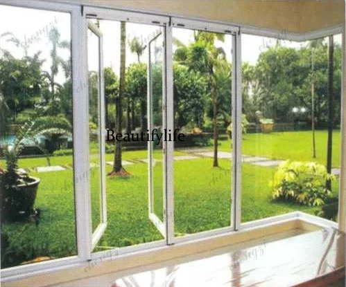 TTT Z183 Customization Aluminum Glass Sliding Folding Door Patio Exterior Bifold Doors Double Glazing Aluminum Bi Folding Door