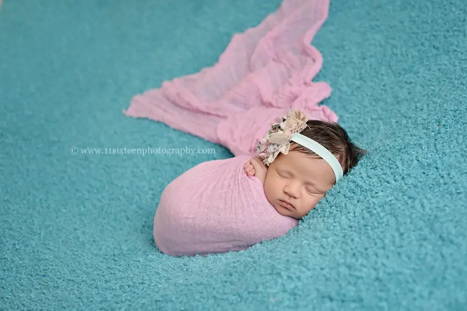 Light Pink Gauze Baby Wrap, Newborn Photography