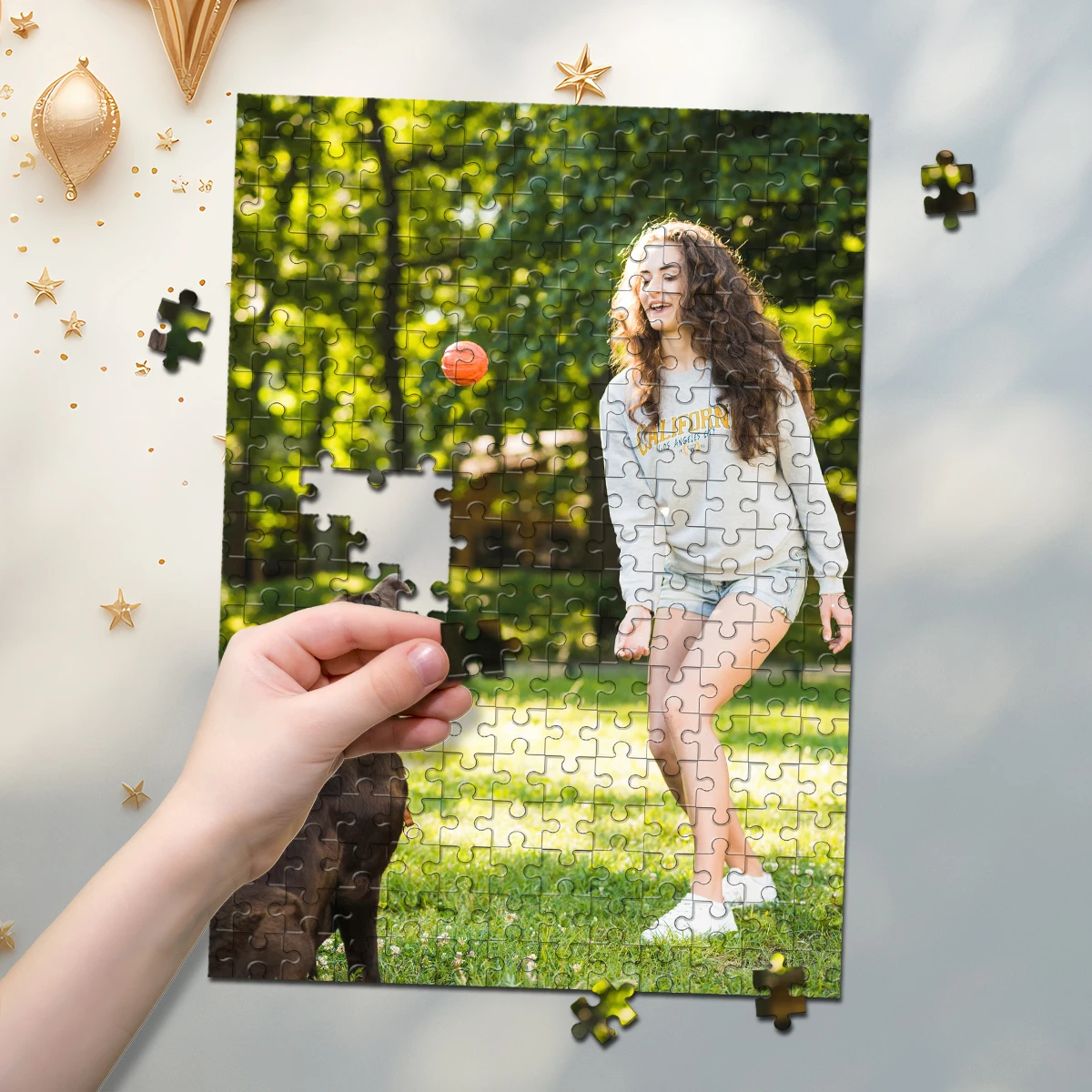 35/300/500/1000pcs Personalized Custom Photo Puzzle Girl Custom Photo Portrait Puzzle Handmade Birthday Gift Custom Puzzle As A
