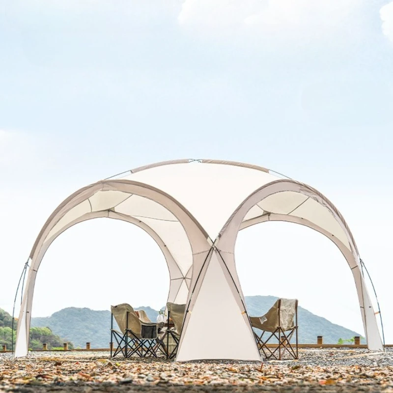 

Уличная складная палатка с защитой от солнца, большое пространство, вентилируемый утолщенный износостойкий солнцезащитный козырек, водонепроницаемое снаряжение для кемпинга