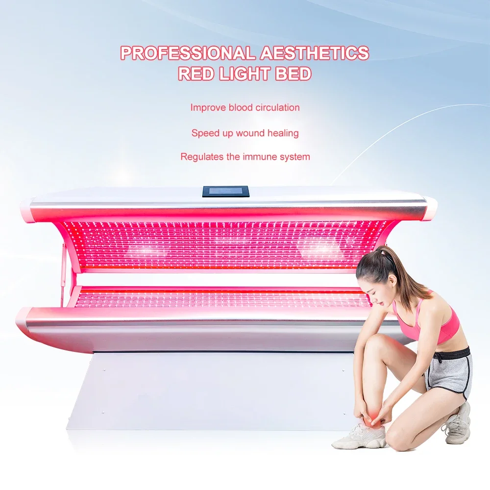 Suyzeko OEM Med Spa frequenza regolabile 5000hz letto per terapia della luce rossa 670nm 850nm LED Photon Therapy capsula di collagene