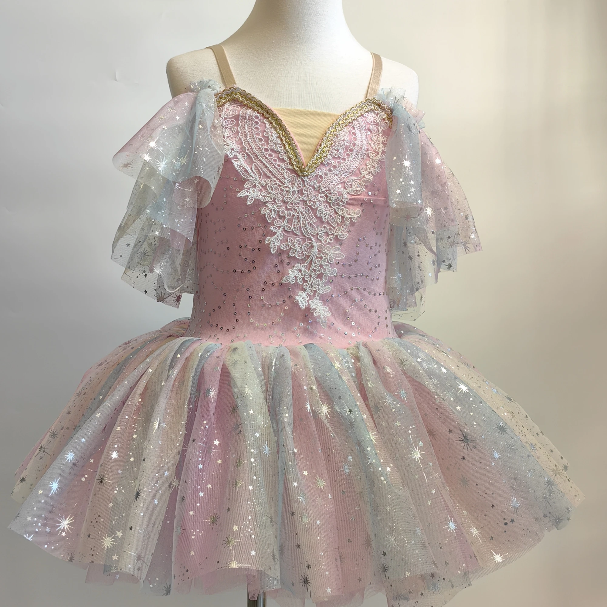Vestito da tutù di balletto rosa per ragazze Costumi di danza classica professionale per bambini Costume da spettacolo Ragazze Donna adulta