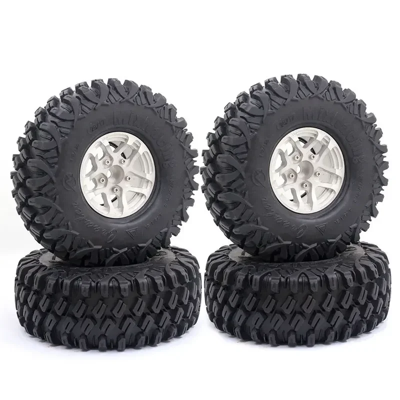 120MM 1.9inch Rubber Mud Grappler Tires for 1:10 RC Crawler Axial SCX10 90046 90047 TRX-4 Defender G500 TRX6 G63 YIKONG