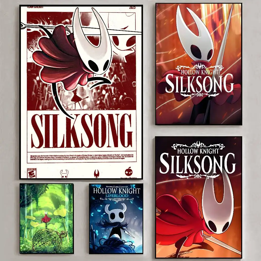 Pop Game Hollow Knight Silksong - Cool Poster Art HD Canvas Advanced Aesthetic Printing Paper Wall Art for Living Room Home Deco