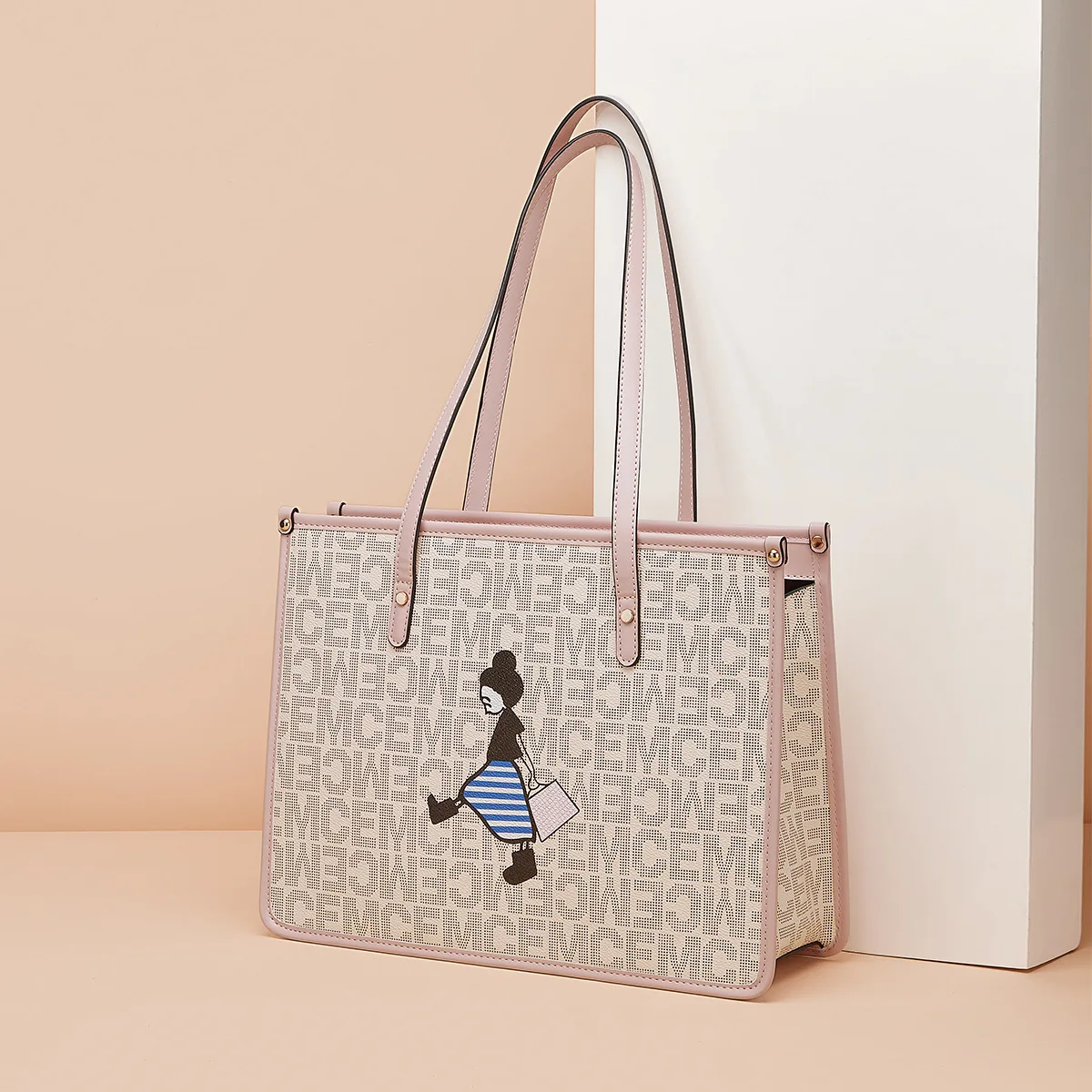 

Fashionable Korean Style Handheld Tote Bag Women's 2026 New Luxury Commuter Single Shoulder Bag Soft Handle Printed British S...