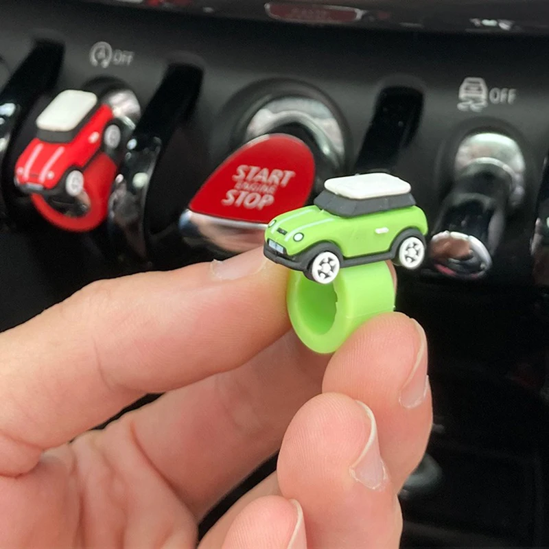 Silicone Car Model Button Cover Ornaments Start Stop Button Stickers For Mini Cooper F56 F54 F55 F57 F60 Countryman Accessories