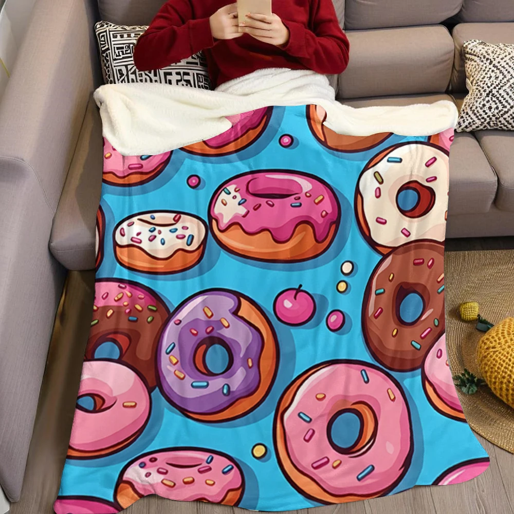Black Lemon Slices Yellow Flannel Fleece Throw Blanket for Couch Sofa Lightweight Cozy Plush Blanket for Travel Office Nap