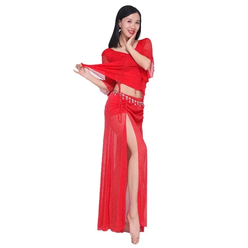 

Belly Dance Skirt Practice Clothes Long Skirt Suit Luxury Modern Dance Performance Carnaval Costumes Sexy Woman 2023 Newest